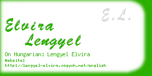 elvira lengyel business card